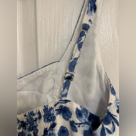 Abercrombie & Fitch Blue Floral Linen Blend Mini Dress - Size XXL - Picture 6 of 11